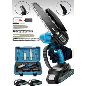 Dynamic Max 128VF Bakır Çift Pala Çift Batarya Şarjlı Ağaç Kesme ve Dal Budama Makinesi