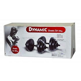 Dynamic T1918 20 kg Unisex Gümüş Vinly Dumbbell Set