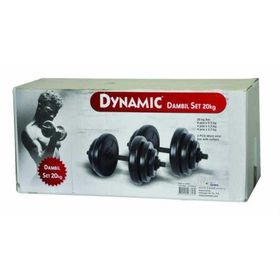 Dynamic T1918 20 kg Unisex Gümüş Vinly Dumbbell Set