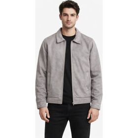 Dynamo BGL-ST05013 Açık Gri Erkek Siyah Regular Fit Mevsimlik Süet Spor Mont