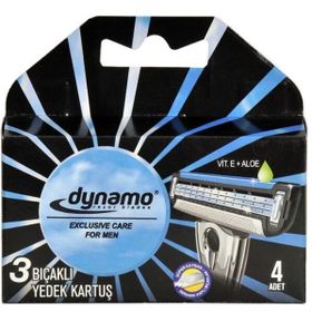 Dynamo Erkek Üç Bıçaklı 4 Adet Yedek Kartuş