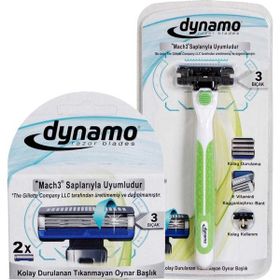 Dynamo Mach 3 2'li 3 Bıçaklı Tüm Cilt Tipleri için Tıraş Bıçağı ve Yedeği