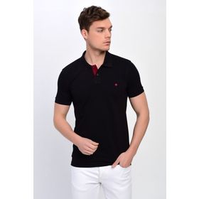 Dynamo T621 Erkek Siyah Polo Yaka Likralı T-shirt