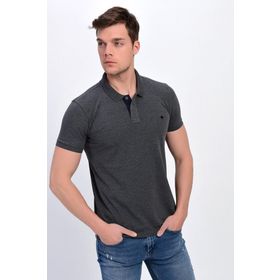 Dynamo T621 Erkek Siyah Polo Yaka Likralı T-shirt