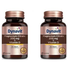 Dynavit Magnesium Citrate 200 mg Vitamin D 2x60 Tablet