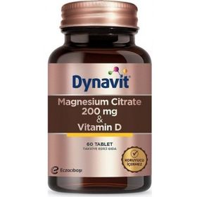 Dynavit Magnesium Citrate 200 mg Vitamin D İçeren 60 Tablet