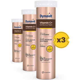 Dynavit Vitamin C+ 1000 mg Sambucus Nigra 3x20 Efervesan Tablet