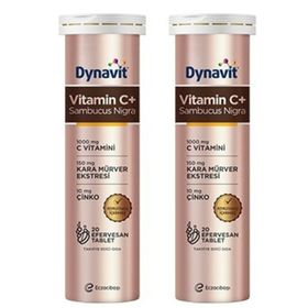 Dynavit Vitamin C+ Sambucus Nigra 2x20 Efervesan Tablet