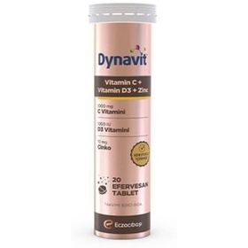 Dynavit Vitamin C Vitamin D3 Zinc 20 Efervesan Tablet