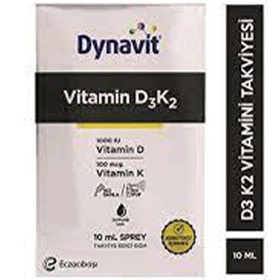 Dynavit Vitamin D3 K2 İçeren 10 ml Sprey