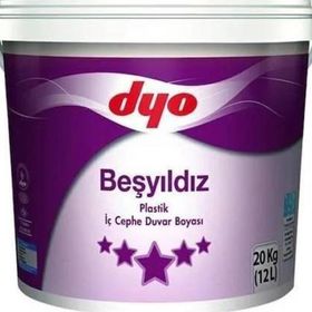 Dyo 20 kg Sis Beyazı Beşyıldız Plastik İç Cephe Boyası