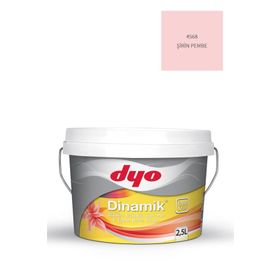 Dyo 4568 Şirin Pembe 2,5 lt Dinamik Silikonlu Silinebilir İpek Mat İç Cephe Duvar Boyası