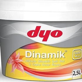 Dyo 6280 2,5 lt Dinamik İpekmat Silikonlu Silinebilir İç Cephe Duvar Boyası
