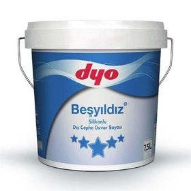 Dyo 7,5 lt Beyaz Beşyıldız Silikonlu Dış Cephe Boyası