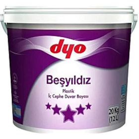 Dyo Beşyıldız 0542 Rozet Gümüşü 20 kg Plastik İç Cephe Duvar Boyası