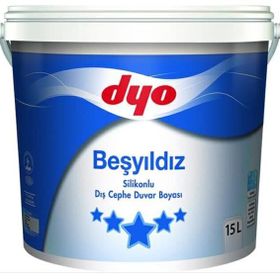Dyo Beşyıldız Beyaz 15 lt Silikonlu Dış Cephe Boyası