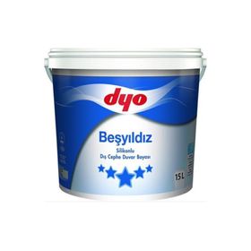 Dyo Beşyıldız Beyaz 15 lt Silikonlu Dış Cephe Boyası