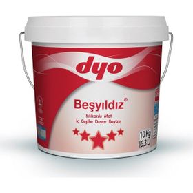 Dyo Beşyıldız Buz Gümüşü 10 kg Silikonlu Mat İç Cephe Duvar Boyası