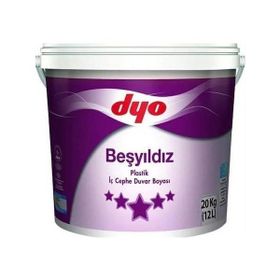 Dyo Beşyıldız Buz Gümüşü 10 kg Silikonlu Mat İç Cephe Duvar Boyası