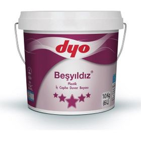 Dyo Beşyıldız Rozet Gümüşü 10 kg Silikonlu Mat İç Cephe Duvar Boyası