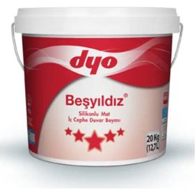 Dyo Beşyıldız Rozet Gümüşü 20 kg Silikonlu Mat İç Cephe Duvar Boyası
