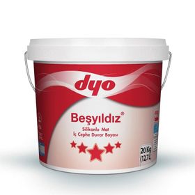 Dyo Beşyıldız Rozet Gümüşü 20 kg Silikonlu Mat İç Cephe Duvar Boyası