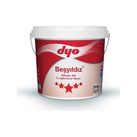 Dyo Beşyıldız Rozet Gümüşü 20 kg Silikonlu Mat İç Cephe Duvar Boyası