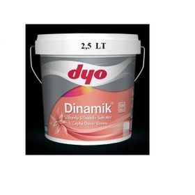 Dyo Dinamik 0001 Beyaz 2.5 lt Silikonlu Soft Mat İç Cephe Duvar Boyası