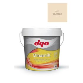 Dyo Dinamik 0355 Belce Beji 15 lt Silikonlu Silinebilir İpek Mat İç Cephe Duvar Boyası