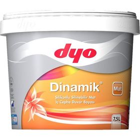 Dyo Dinamik 0355 Belce Beji 7,5 lt Mat Silikonlu Silinebilir Mat İç Cephe Duvar Boyası