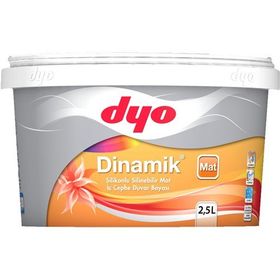 Dyo Dinamik 5579 Vizon 2,5 lt Mat Silikonlu Silinebilir Mat İç Cephe Duvar Boyası