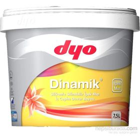 Dyo Dinamik 7.5 lt Yeni Fildişi Silikonlu İpek Mat İç Cephe Boyası