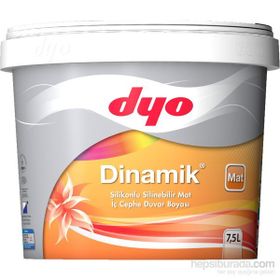Dyo Dinamik 7962 Alüvyon 7,5 lt Mat Silikonlu Silinebilir Mat İç Cephe Duvar Boyası