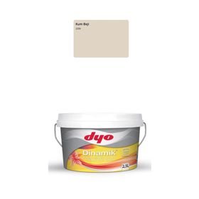 Dyo Dinamik Kum Beji 2.5L Silikonlu Silinebilir İpek Mat İç Cephe Duvar Boyası
