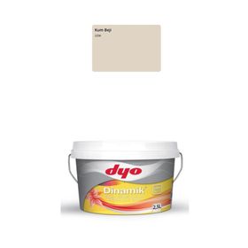 Dyo Dinamik Kum Beji 2.5L Silikonlu Silinebilir İpek Mat İç Cephe Duvar Boyası