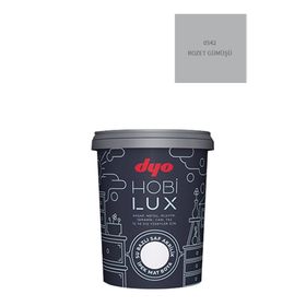 Dyo Hobılux 0542 Rozet Gümüşü 0.9 lt Su Bazlı Saf Akrilik İpek Mat Boya