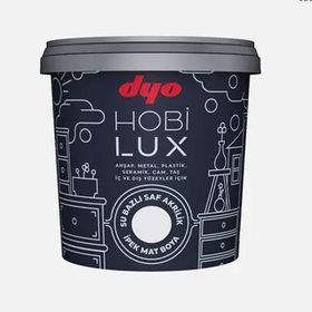 Dyo Hobilux Rozet Gümüşü 0.4 lt Su Bazlı Saf Akrilik Boya