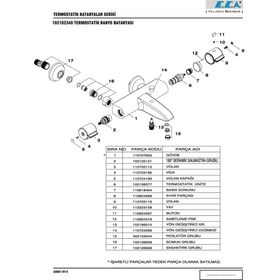 E.C.A 102102340 Termostatik Krom Banyo Bataryası