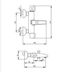 E.C.A 102102340 Termostatik Krom Banyo Bataryası