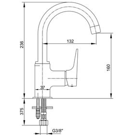 E.C.A 102108961 Zafir Kuğu Borulu Lavabo Bataryası