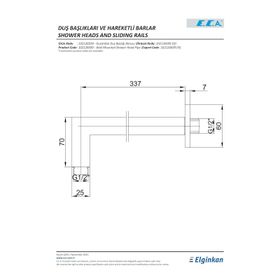 E.C.A 102126699 Duvardan Duş Başlığı Borusu