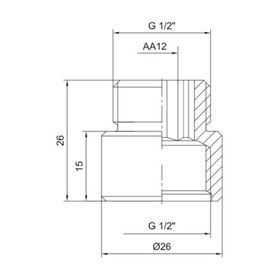 E.C.A 102134013 2 Adet 1/2 1 cm Krom Pirinç Musluk Uzatma