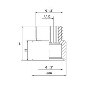 E.C.A 102134013 2 Adet 1/2 1 cm Krom Pirinç Musluk Uzatma