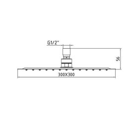 E.C.A 102145013 300x300 mm İnce Duş Başlığı