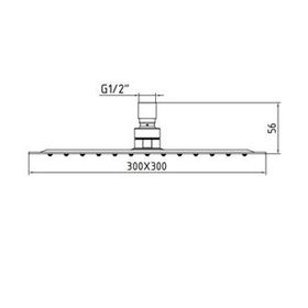 E.C.A 102145013 300x300 mm İnce Duş Başlığı