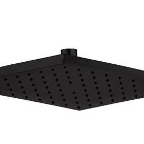 E.C.A 102145068C1 Tiera 25x25 cm Mat Siyah Renkli Kare Duş Başlığı