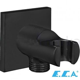E.C.A 102199603C1 Mat Siyah Duş Çıkış Dirseği