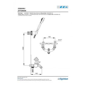 E.C.A 102202001 Osmanlı Banyo Bataryası ve Duş Seti