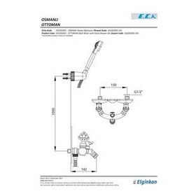 E.C.A 102202001 Osmanlı Banyo Bataryası ve Duş Seti