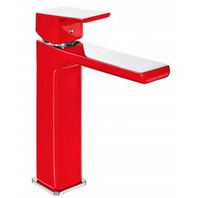 E.C.A 103388003 Tiera Orta Boy Krom Kırmızı Lavabo BataryasI